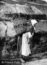 Shetland, Lady Carrying Peat 1890