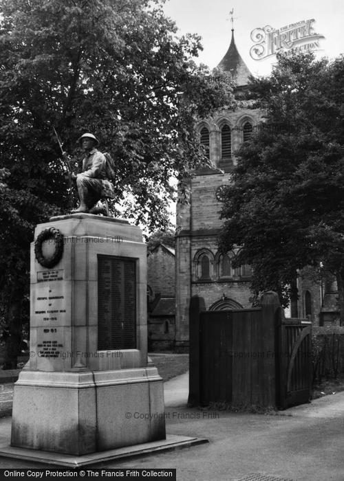 Photo of Shildon, Church And War Memorial c.1965