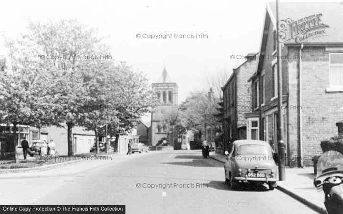 Photo of Shildon, St John's Church And Main Street c.1960