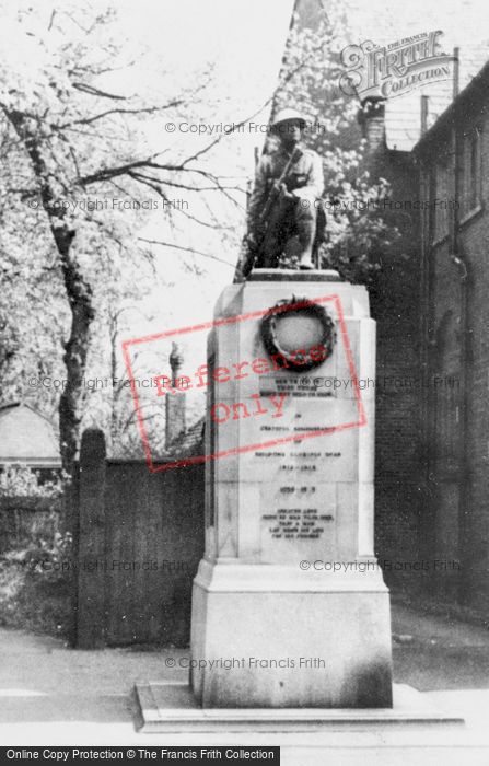 Photo of Shildon, War Memorial c.1960