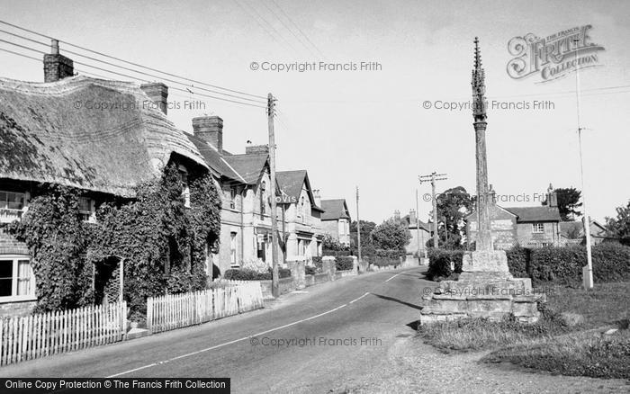 Photo of Shillingstone, The Cross And Main Road c.1955