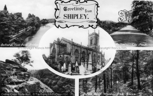 Photo of Shipley, Greetings From Shipley Composite c.1955