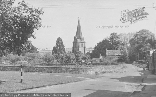 Photo of Shipton Under Wychwood, The Green And Church c.1955