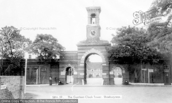 Photo of Shoeburyness, The Garrison Clock Tower c.1960