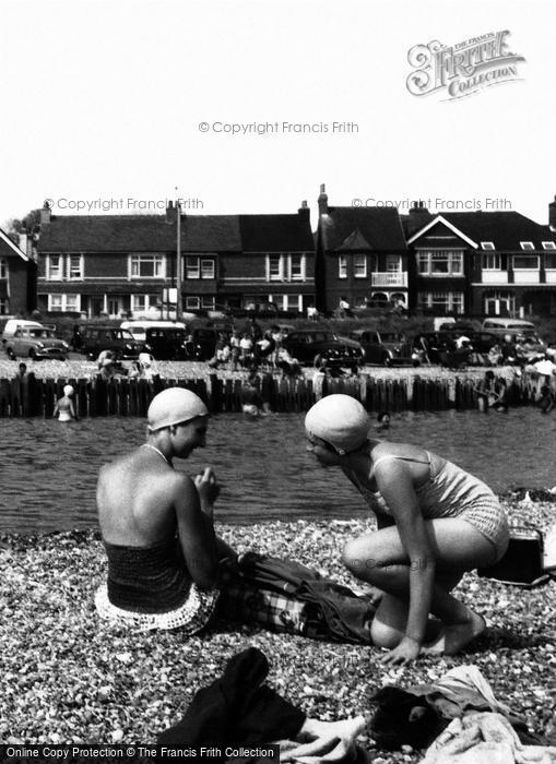 Photo of Shoreham By Sea, Bathers At Kingston Beach c.1960