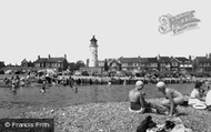 Shoreham-By-Sea, Kingston Beach And Kingston Buci Lighthouse c.1960, Shoreham-By-Sea