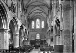 Shoreham-By-Sea, St Mary's Church Interior 1919, Shoreham-By-Sea