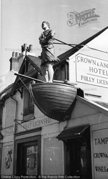 Photo of Shoreham By Sea, The Figurehead, Crown And Anchor Hotel c.1955