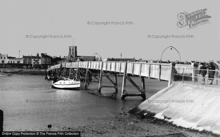 Photo of Shoreham By Sea, The River Adur And Footbridge c.1950