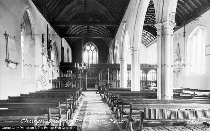 Photo of Shoreham, Church Interior c.1955
