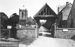 The Church And Lychgate c.1955, Shoreham
