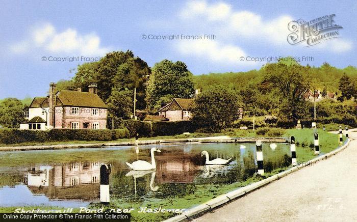Photo of Shottermill, The Village Pond c.1955