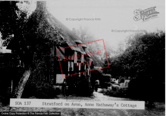 Photo of Shottery, Anne Hathaway's Cottage c.1960