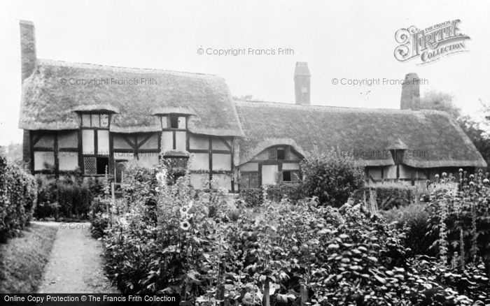 Photo of Shottery, Anne Hathaway's Cottage From Gardens c.1955