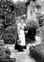 Lady At Anne Hathaway's Cottage c.1890, Shottery