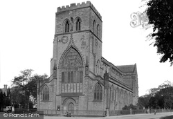 Abbey Church From The South West 1924, Shrewsbury