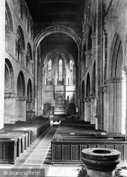 Abbey Church, Interior 1911, Shrewsbury