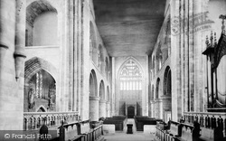 Abbey Church Interior, West 1891, Shrewsbury