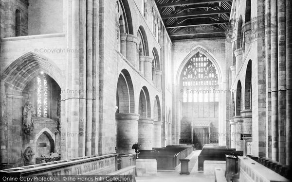 Photo of Shrewsbury, Abbey Church, The Nave West 1896