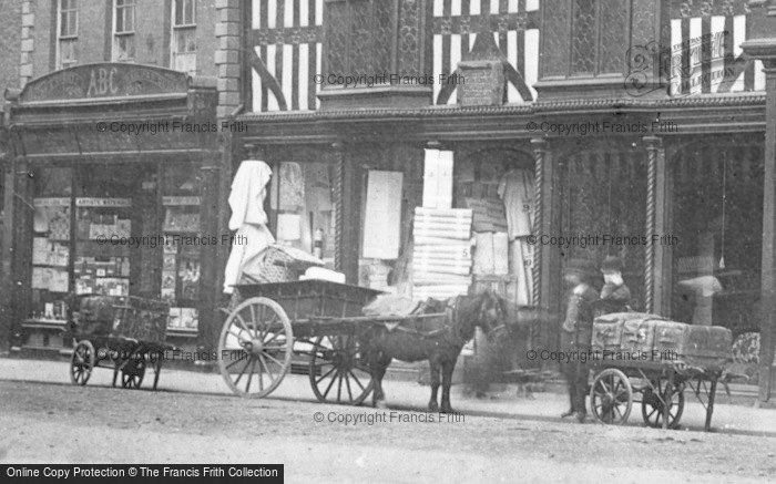 Photo of Shrewsbury, Carts On High Street c.1900