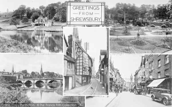 Photo of Shrewsbury, Composite c.1955