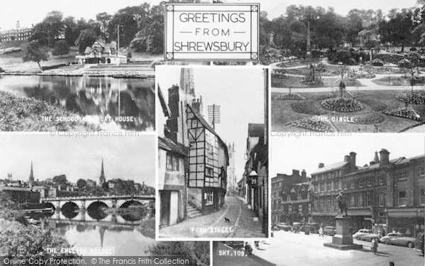 Photo of Shrewsbury, Composite c.1955