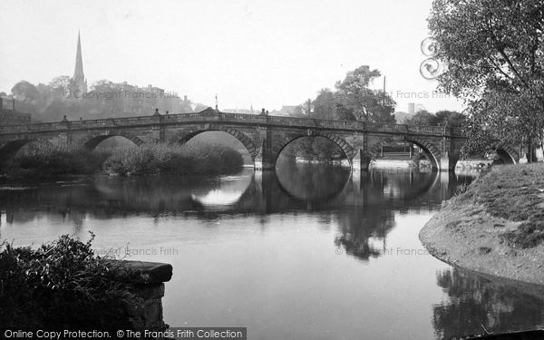 Photo of Shrewsbury, English Bridge 1924