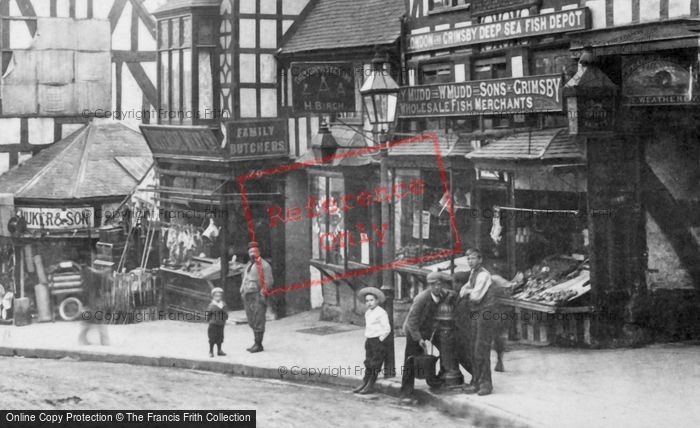 Photo of Shrewsbury, Fish Merchants And Butchers c.1891