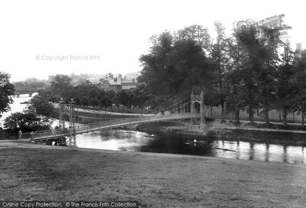 Photo of Shrewsbury, Porthill Suspension Bridge 1923