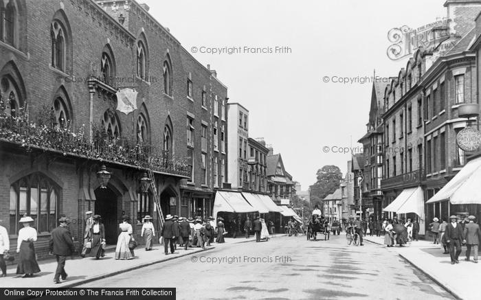 Photo of Shrewsbury, Raven Hotel And Castle Street 1911