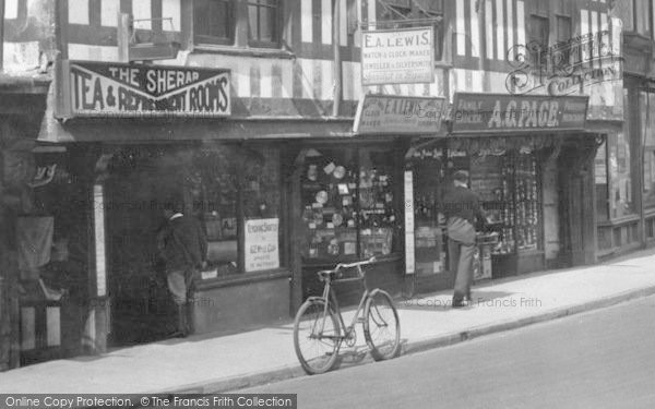 Photo of Shrewsbury, Shops Near The English Bridge 1931