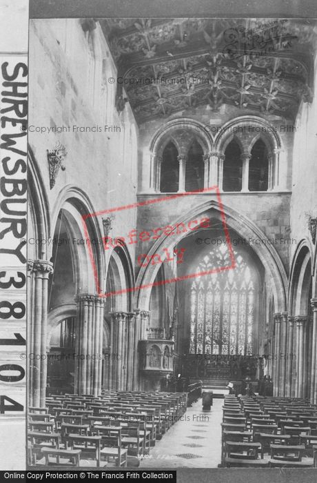 Photo of Shrewsbury, St Mary's Church, The Nave 1896