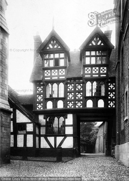 Photo of Shrewsbury, The Council House Gate 1896