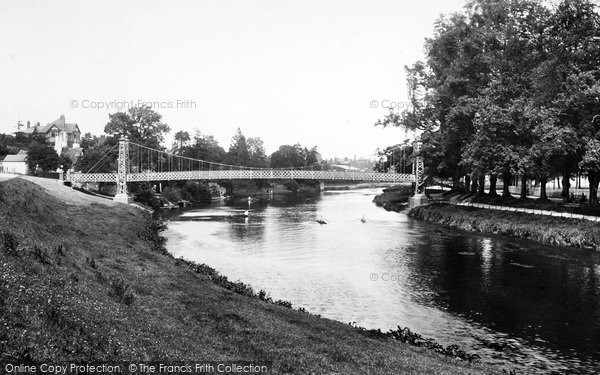Photo of Shrewsbury, The Porthill Suspension Bridge 1923