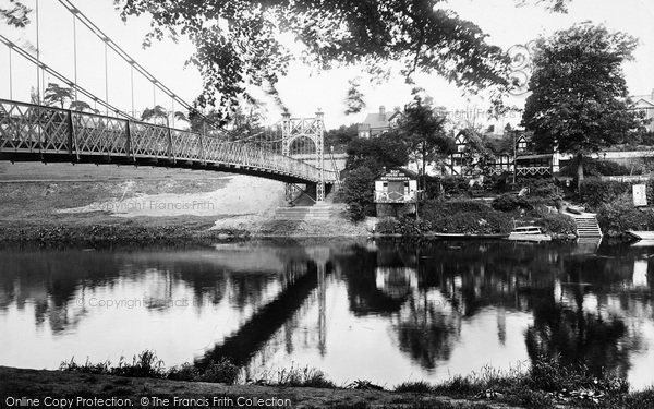 Photo of Shrewsbury, The Porthill Suspension Bridge 1923