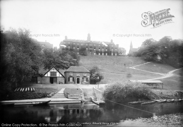 Photo of Shrewsbury, The School And Ferry 1896