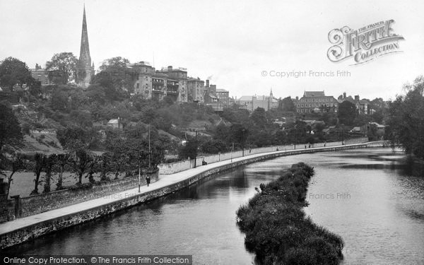 Photo of Shrewsbury, View From English Bridge 1923