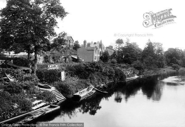 Photo of Shrewsbury, View From Porthill Suspension Bridge 1923