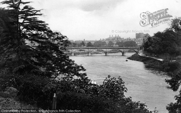 Photo of Shrewsbury, Welsh Bridge From The Boathouse Inn 1911