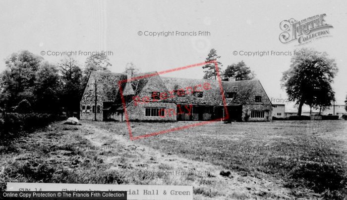 Photo of Shrivenham, Memorial Hall And Green c.1955