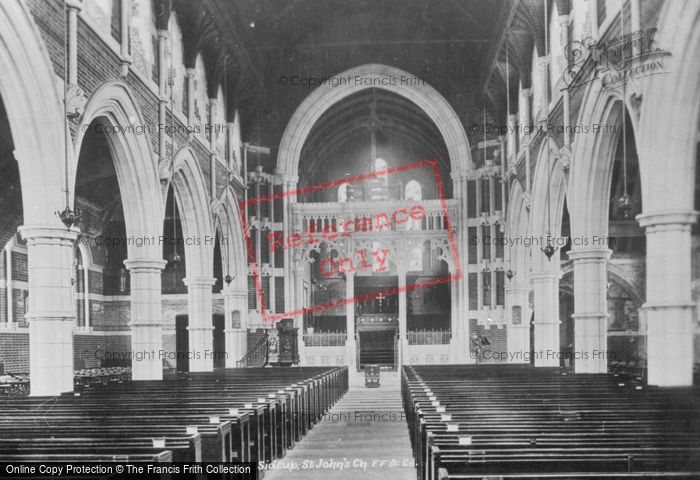 Photo of Sidcup, St John's Church Interior 1902