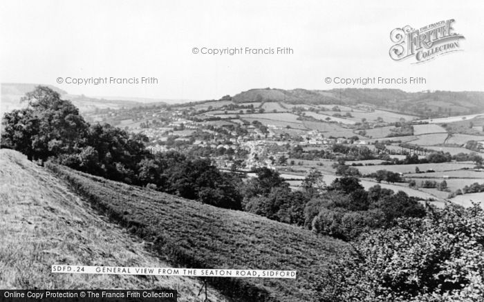 Photo of Sidford, General View From Seaton Road c.1955