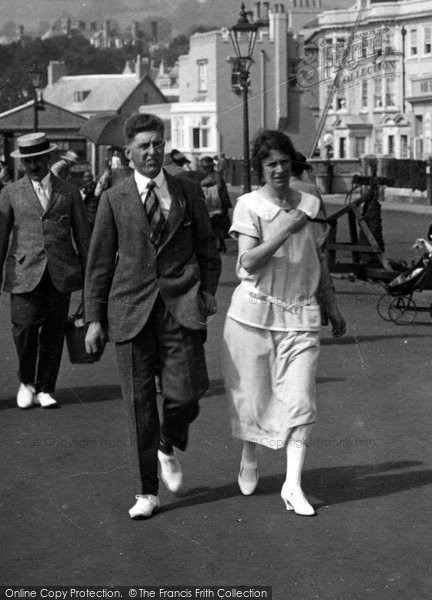 Photo of Sidmouth, A Couple 1924