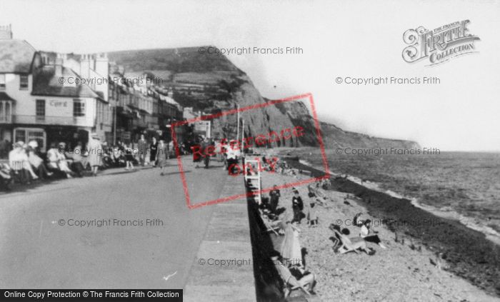 Photo of Sidmouth, Beach And Cliffs c.1955