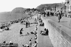 Beach And Esplanade Looking West c.1955, Sidmouth