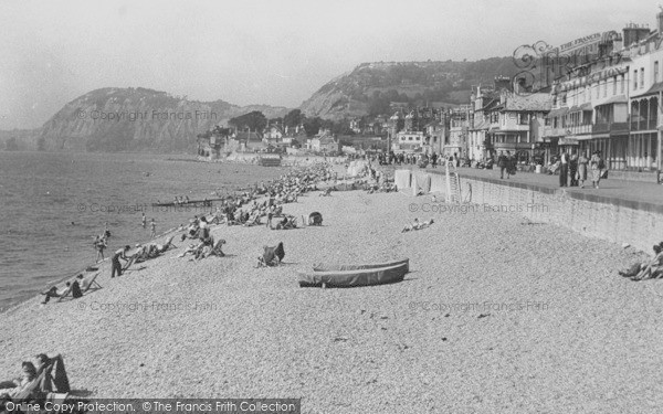 Photo of Sidmouth, Beach And Esplanade West c.1955