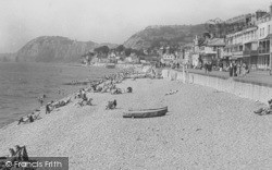 Beach And Esplanade West c.1955, Sidmouth