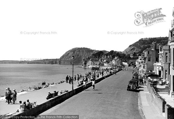Photo of Sidmouth, Central Promenade c.1955