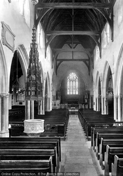 Photo of Sidmouth, Church Interior 1928