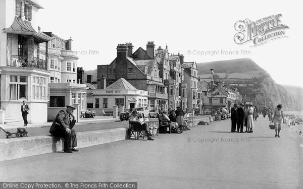 Photo of Sidmouth, Esplanade Looking East c.1955